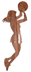 wood craft basketball girl