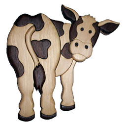 intarsia cow